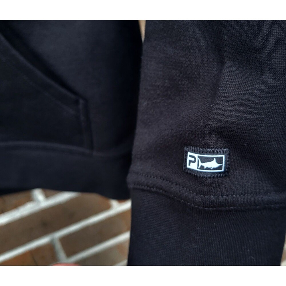 Pelagic Fleece Hoodie Fishing Black Mens XL - Picture 7 of 9